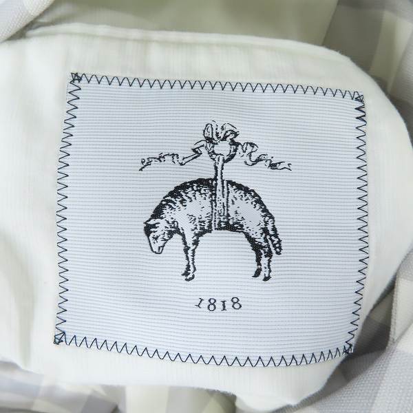 実際に弊社で買取させて頂いたBLACK FLEECE by Brooks Brothers/ブラックフリース ブルックスブラザーズ チェック ジャケット ホワイト×グレー/BB3の画像 3枚目