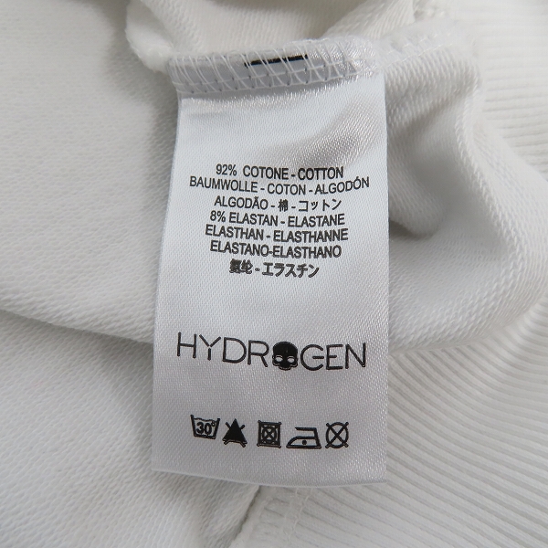 実際に弊社で買取させて頂いたHYDROGEN TENNIS/ハイドロゲン フロントプリント プルオーバーフーディー ホワイト/Sの画像 3枚目