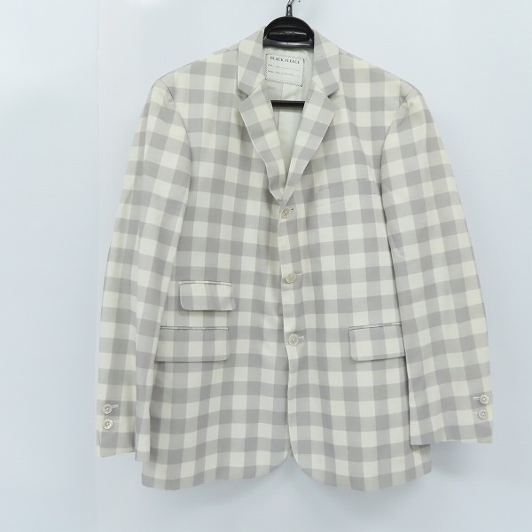 実際に弊社で買取させて頂いたBLACK FLEECE by Brooks Brothers/ブラックフリース ブルックスブラザーズ チェック ジャケット ホワイト×グレー/BB3