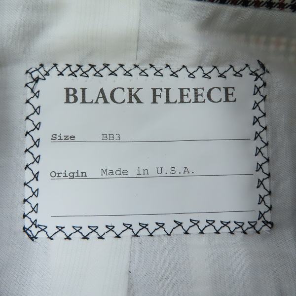 実際に弊社で買取させて頂いたBLACK FLEECE by Brooks Brothers/ブルックスブラザーズ チェック 3Bテーラードジャケット ブラウン/BB3の画像 2枚目