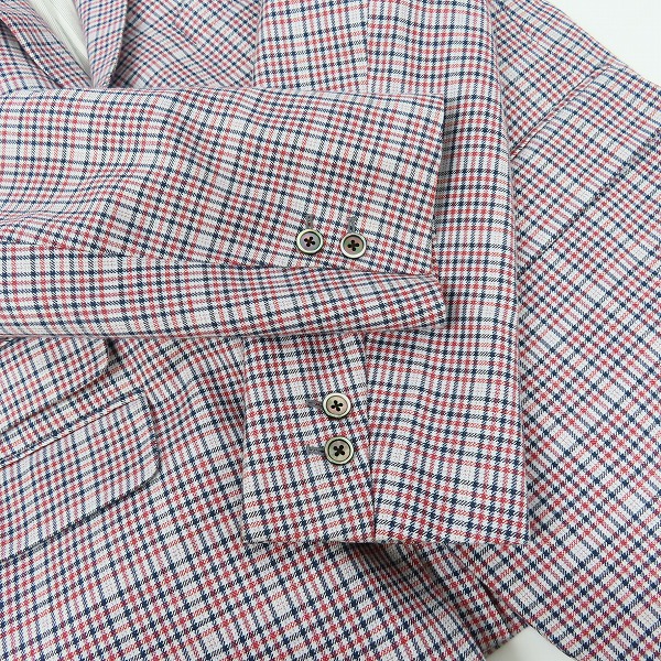 実際に弊社で買取させて頂いたBlack Fleece By Brooks Brothers/ブラックフリース バイ ブルックスブラザーズ チェック柄  3Bジャケット/44の画像 6枚目