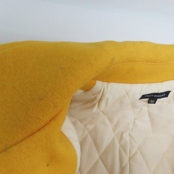 実際に弊社で買取させて頂いたURBAN RESEARCH/アーバンリサーチ 裏キルティング ウール Pコート/40の画像 6枚目