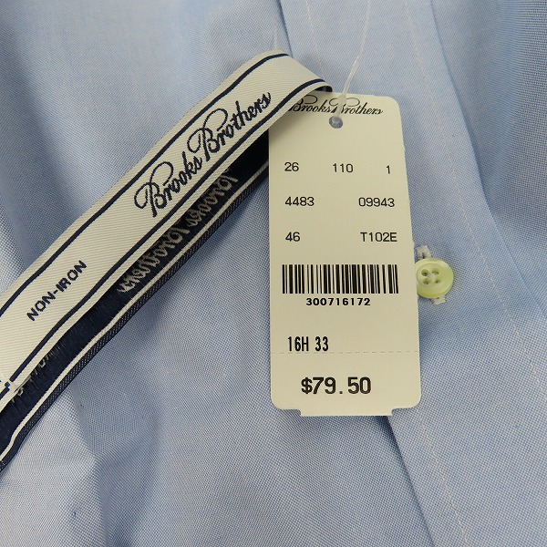 実際に弊社で買取させて頂いた【未使用】BROOKS BROTHERS /ブルックスブラザーズ L/S オックスフォードシャツ/16.5-33の画像 2枚目