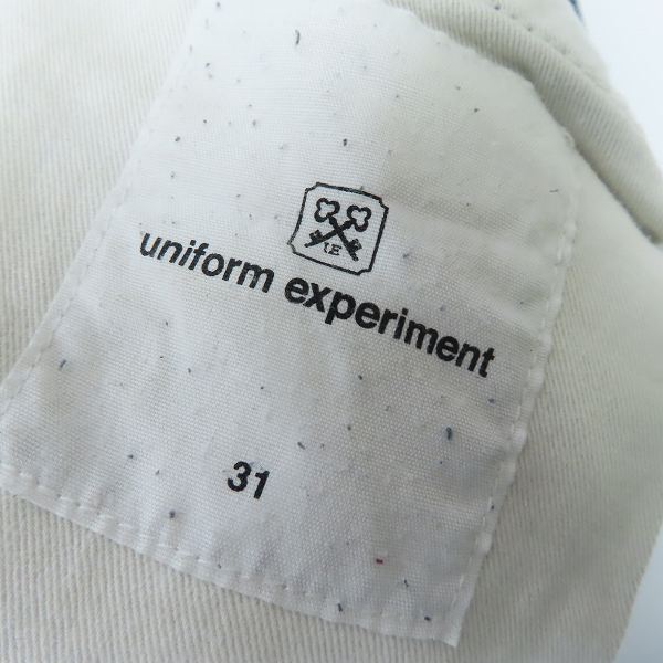 実際に弊社で買取させて頂いたユニフォームエクスペリメント 16AW FIVE STAR SLIM-FIT STRETCH DAMAGED JEANS ストレッチデニム UE-167008 /31の画像 3枚目