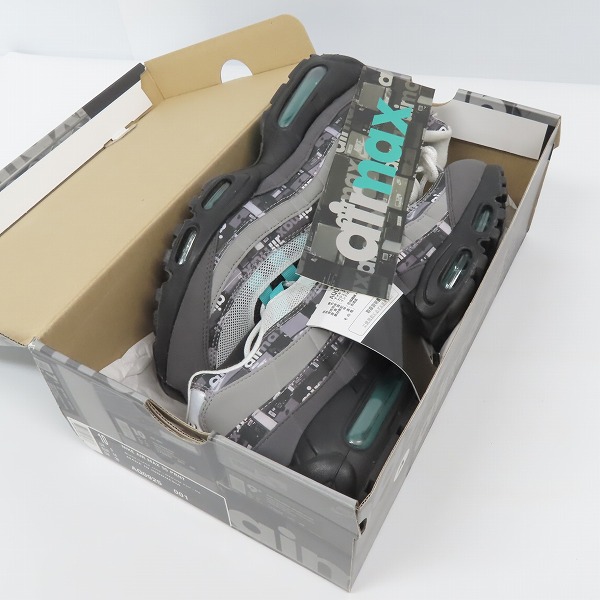実際に弊社で買取させて頂いた【未使用】NIKE×atmos/ナイキ×アトモス AIR MAX 95 "WE LOVE NIKE"/エアマックス95 スニーカー  AQ0925-001/28の画像 8枚目