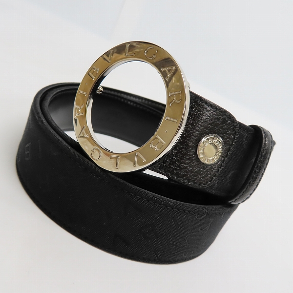 実際に弊社で買取させて頂いたBVLGARI/ブルガリ BBラウンドバックル シグネチャーロゴベルト 42/105