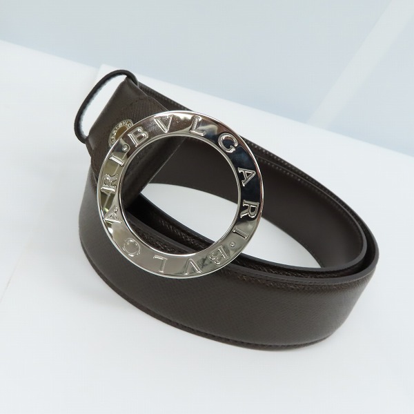 実際に弊社で買取させて頂いたBVLGARI/ブルガリ BBラウンドバックル レザーベルト