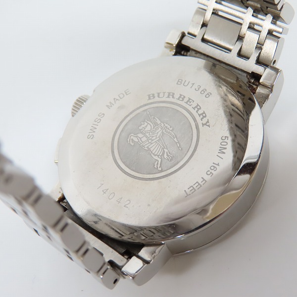 実際に弊社で買取させて頂いたBURBERRY/バーバリー ヘリテージ クロノグラフ BU1366【動作未確認】の画像 4枚目