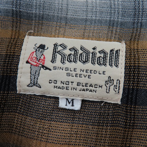 実際に弊社で買取させて頂いたRADIALL/ラディアル チェック柄 シャツ/Mの画像 2枚目