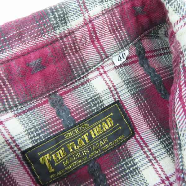 実際に弊社で買取させて頂いたTHE FLAT HEAD/フラットヘッド ネイティブチェックウエスタンシャツ 40の画像 2枚目