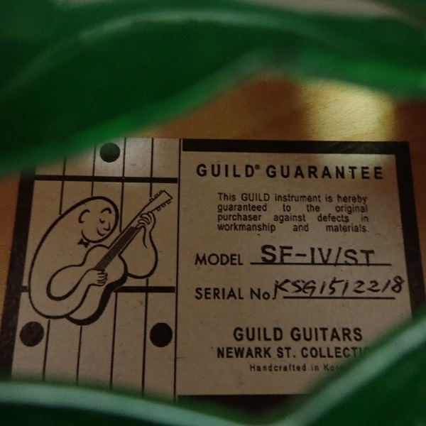 実際に弊社で買取させて頂いた★GUILD/ギルド Starfire IV ST/SF-IV ST Emerald Green セミアコ/エレキギター ハードケース付の画像 5枚目