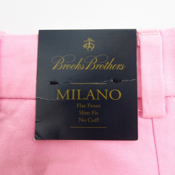 実際に弊社で買取させて頂いた【未使用】BROOKS BROTHERS/ブルックスブラザーズ リネン混スラックスパンツ ライトピンク/35の画像 4枚目