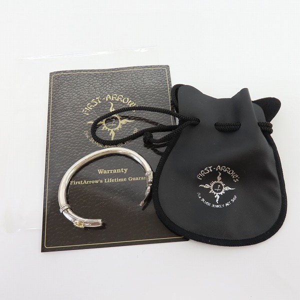 実際に弊社で買取させて頂いたFIRST ARROWS/ファーストアローズ K18付 ファーストアロー バングル BR-067の画像 9枚目