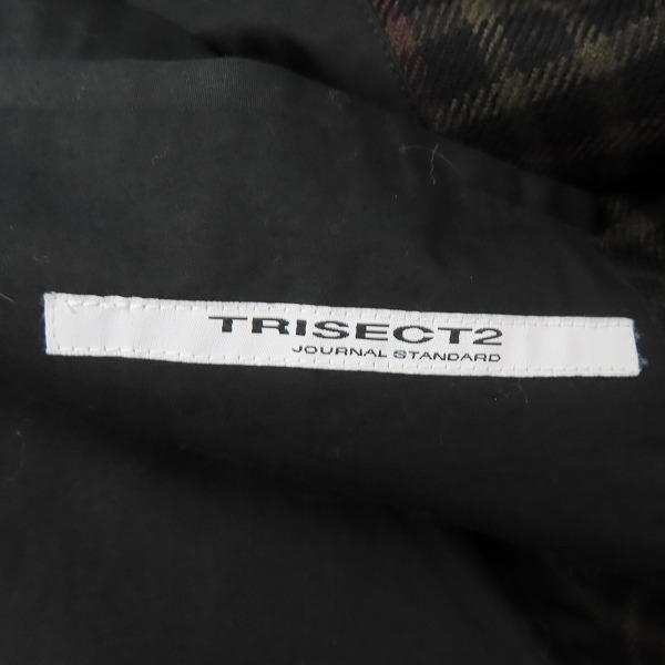 実際に弊社で買取させて頂いたJOURNAL STANDARD/ジャーナルスタンダード TRISECT2 チェック柄 ウールコート Mの画像 2枚目