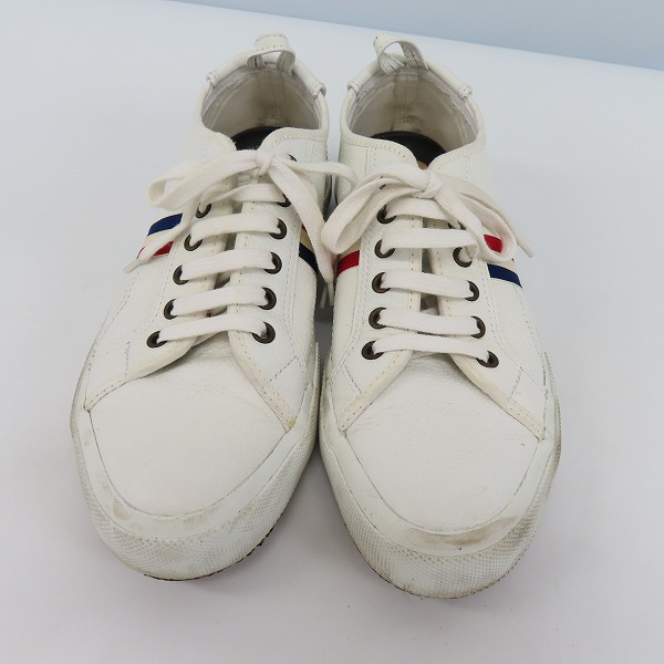 実際に弊社で買取させて頂いたBROOKS BROTHERS/ブルックスブラザーズ トリコロールライン レザースニーカー/7.5
