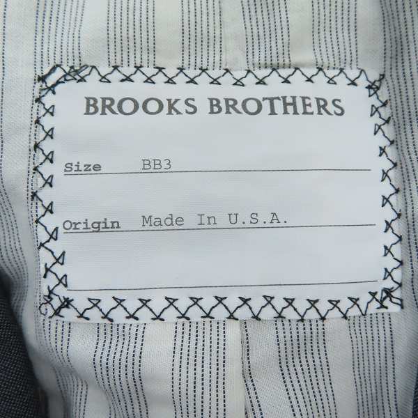 実際に弊社で買取させて頂いたBrooks Brothers/ブルックスブラザーズ 3Bテーラードジャケット ダークグレー系/BB3の画像 2枚目