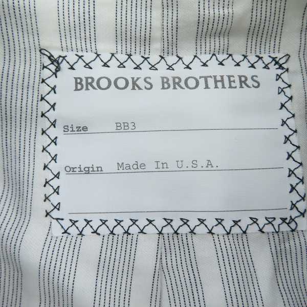 実際に弊社で買取させて頂いたBrooks Brothers/ブルックスブラザーズ ヘアラインストライプ3Bテーラードジャケット ホワイト×グレー/BB3の画像 2枚目