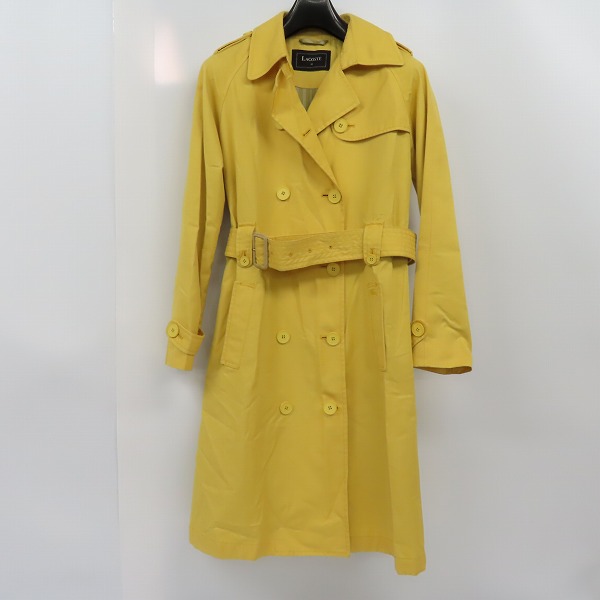 実際に弊社で買取させて頂いたLACOSTE/ラコステ コットン 裏地ストライプ トレンチコート/38