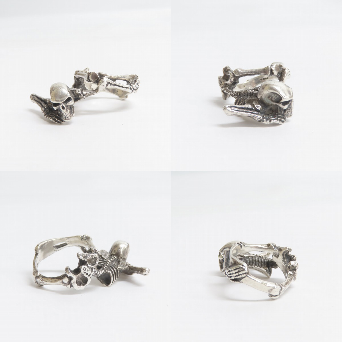 実際に弊社で買取させて頂いた【ギャラ付き/難有り】CRAZY PIG/クレイジーピッグ スカル スケルトン リング 19-20号の画像 1枚目