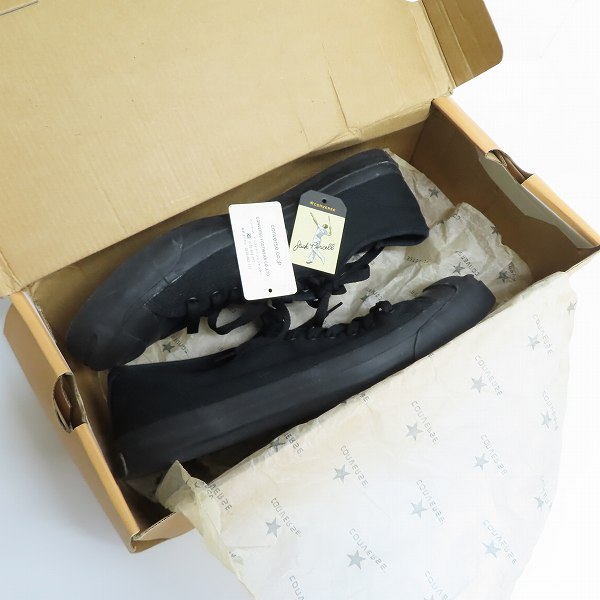 実際に弊社で買取させて頂いたCONVERSE/コンバース JACK PURCELL/ジャックパーセル スニーカー 黒 1R779/29の画像 8枚目