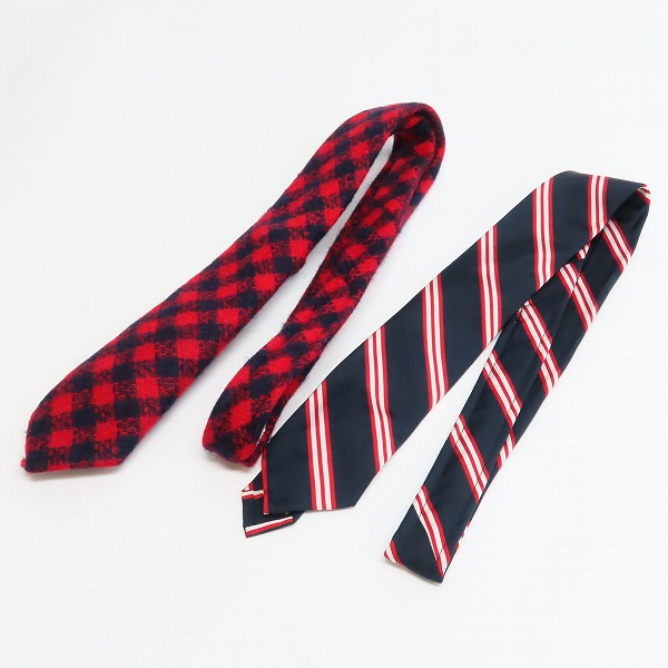 実際に弊社で買取させて頂いた【おまとめ/4点】BLACK FLEECE by Brooks Brothers/ブラックフリース ブルックスブラザーズ 赤チェック ネクタイ等の画像 1枚目