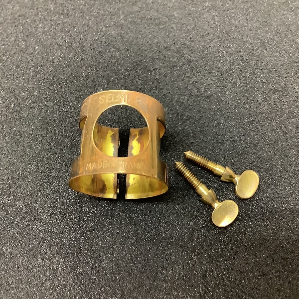 実際に弊社で買取させて頂いたSELMER/セルマー アルトサックス用 リガチャー＆キャップ ゴールドラッカーの画像 5枚目
