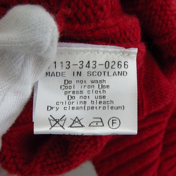 実際に弊社で買取させて頂いたWILLIAM LOCKIE/ウイリアムロッキー ウール ニット United Arrows 別注/42の画像 4枚目