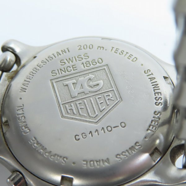 実際に弊社で買取させて頂いたTAG HEUER/タグ ホイヤー Professional 200/プロフェッショナル クロノグラフ クォーツ腕時計 CG1110-0【動作未確認】の画像 3枚目