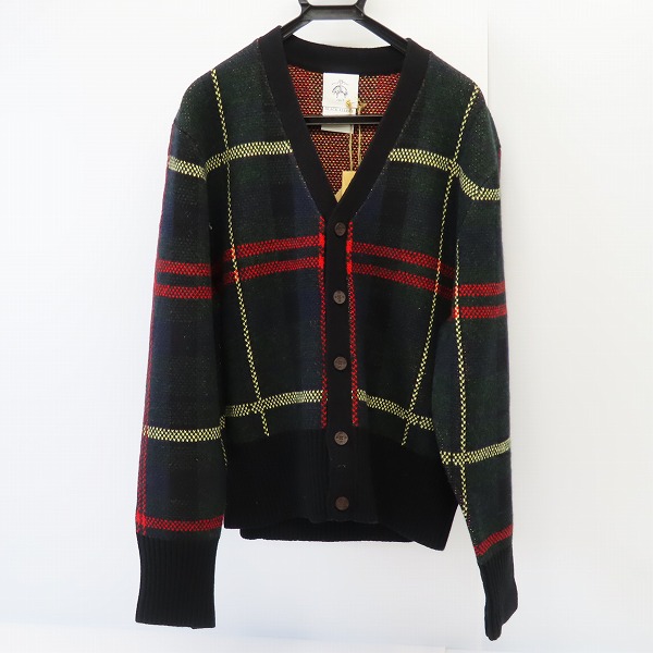 実際に弊社で買取させて頂いたBLACK FLEECE by Brooks Brothers/ブラックフリース ブルックスブラザーズ ウールニットチェックカーディガン/BB4