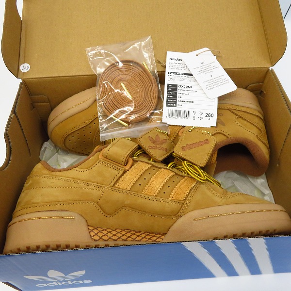 実際に弊社で買取させて頂いたadidas/アディダス FORUM LOW atmos WHEAT フォーラムロー アトモス GX3953/26.0の画像 7枚目