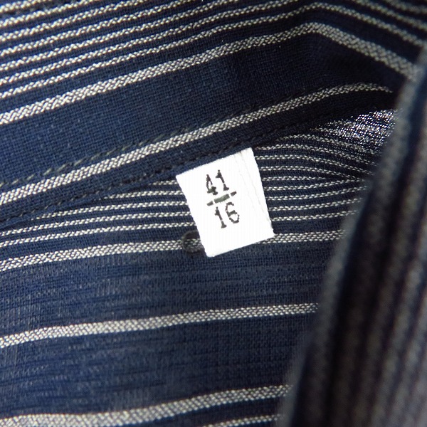 実際に弊社で買取させて頂いた【未使用】GIORGIO ARMANI/ジョルジオアルマーニ  ストライプ柄 長袖ボタンシャツ/16/41の画像 3枚目