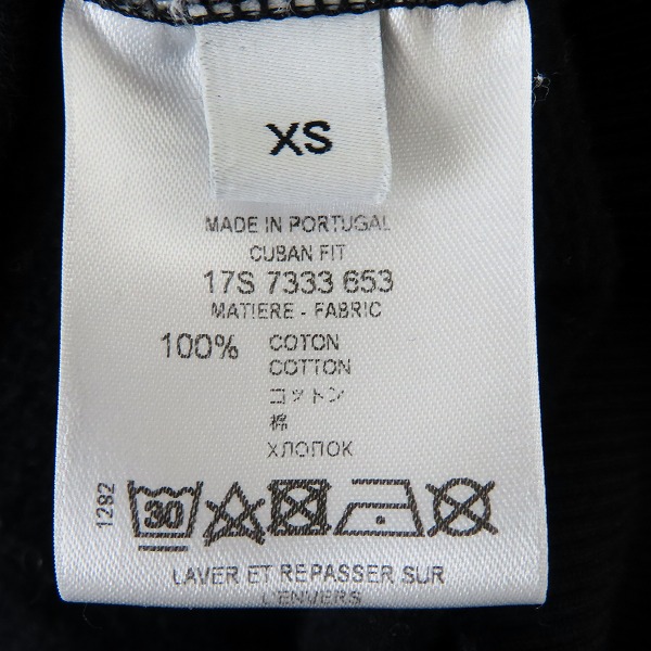 実際に弊社で買取させて頂いたGIVENCHY/ジバンシー  長袖 スウェット/トレーナー カットソー ブラック 17S 7333 653/XSの画像 3枚目