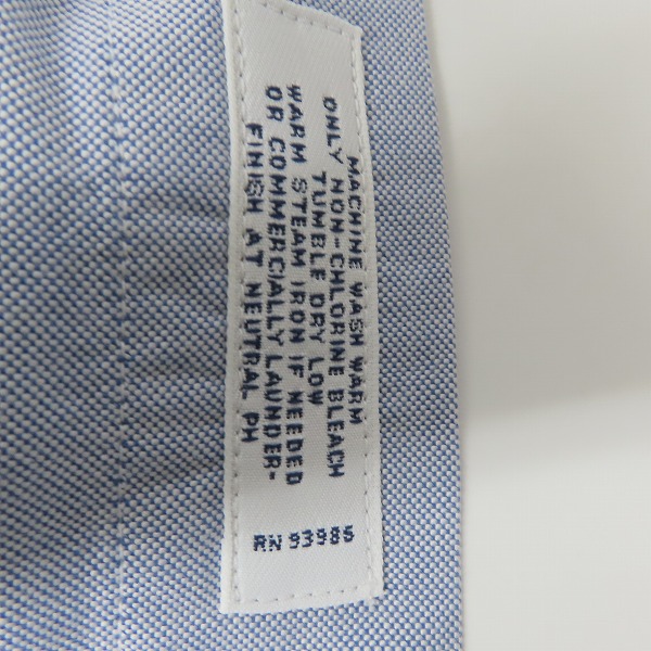 実際に弊社で買取させて頂いたBrooks Brothers/ブルックスブラザーズ 長袖 B.D.シャツ ブルー系 16.5-33の画像 3枚目
