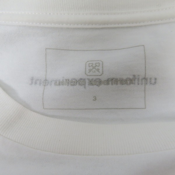実際に弊社で買取させて頂いたuniform experiment/ユニフォームエクスペリメント ボックスプリント 胸ポケット カットソー ホワイト UE-178077/3の画像 2枚目