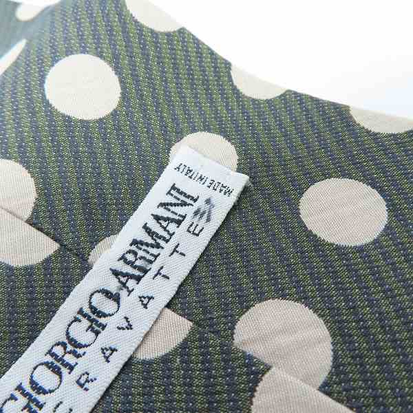 実際に弊社で買取させて頂いたGIORGIO ARMANI/ジョルジオアルマーニ CRAVATTE ドット柄 シルク ネクタイ の画像 5枚目