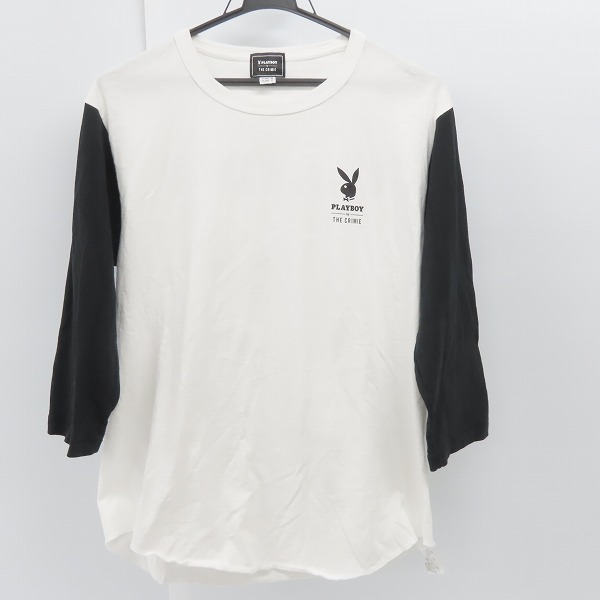 実際に弊社で買取させて頂いたCRIMIE×PLAYBOY/クライミー×プレイボーイ ベースボール 七分袖Tシャツ クルーネック M