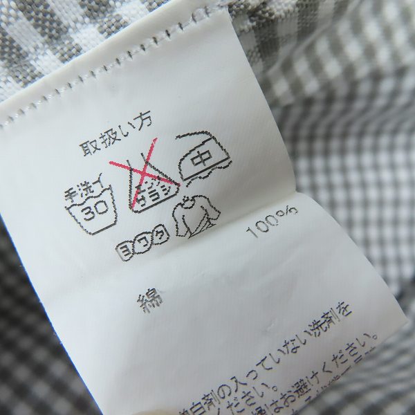 実際に弊社で買取させて頂いたBLACK FLEECE by Brooks Brothers/ブラックフリース ブルックスブラザーズ ギンガムチェックシャツ/BB4の画像 3枚目