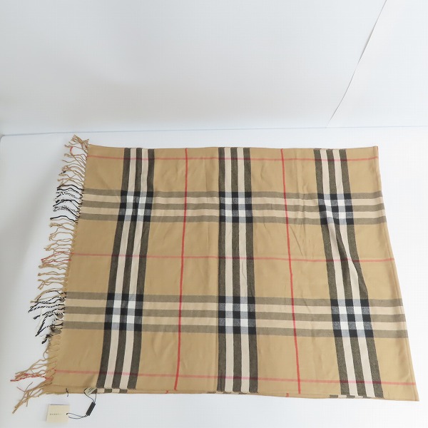 実際に弊社で買取させて頂いた【未使用】BURBERRY LONDON/バーバリーロンドン シルク混 チェック柄 マフラーの画像 2枚目
