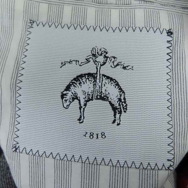 実際に弊社で買取させて頂いたBLACK FLEECE by Brooks Brothers/ブラックフリース ブルックスブラザーズ チェック3Bテーラードジャケット レッド/BB3の画像 3枚目