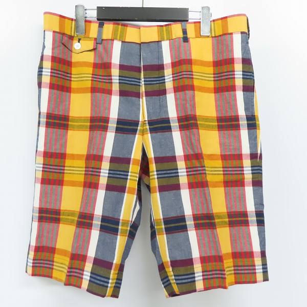 実際に弊社で買取させて頂いたBLACK FLEECE by Brooks Brothers/ブラックフリース ブルックスブラザーズ チェック柄 ハーフパンツ マルチカラー BB3