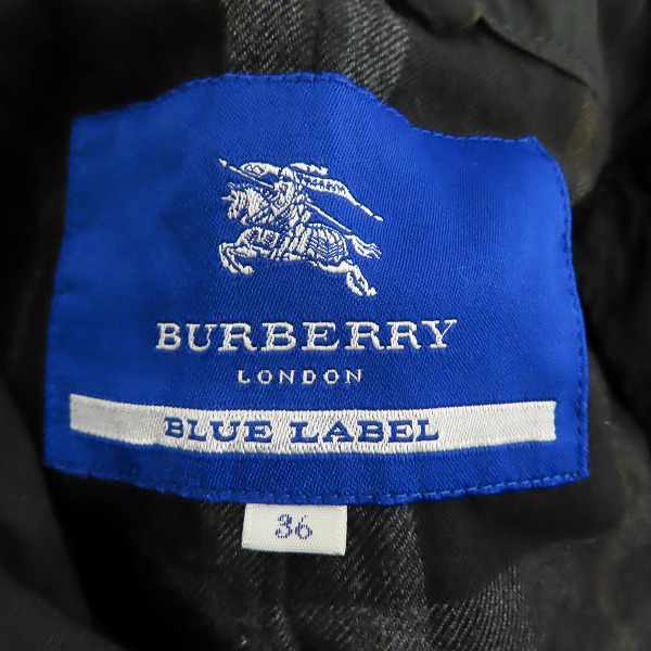 実際に弊社で買取させて頂いたBURBERRY BLUE LABEL/バーバリーブルーレーベル モッズコート/36の画像 2枚目
