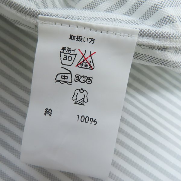 実際に弊社で買取させて頂いた【未使用】BLACK FLEECE by Brooks Brothers/ブラックフリース ブルックスブラザーズ ストライプシャツ/BB3の画像 3枚目