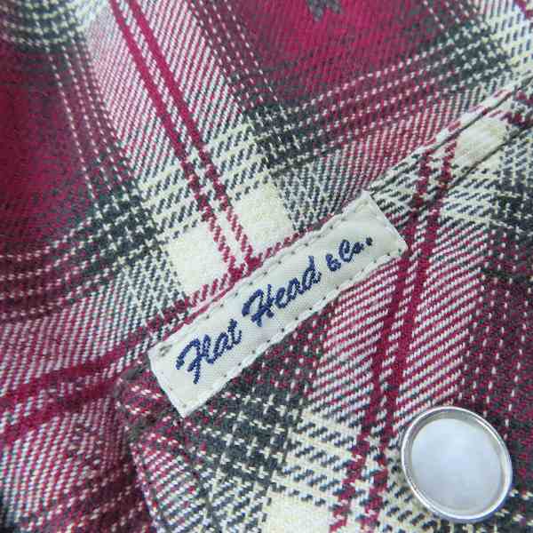 実際に弊社で買取させて頂いたTHE FLAT HEAD/フラットヘッド ネイティブチェックウエスタンシャツ 40の画像 8枚目