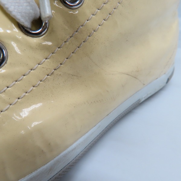 実際に弊社で買取させて頂いたPRADA/プラダ パテント ハイカット スニーカー 5731/38の画像 6枚目