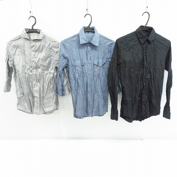 実際に弊社で買取させて頂いた【おまとめ/3点】5351 POUR LES HOMMES/5351プールオム EDIFICE/エディフィス 長袖/五分袖 シャツ Size：1/S