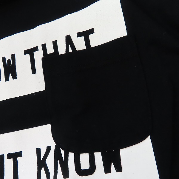 実際に弊社で買取させて頂いたuniform experiment/ユニフォームエクスペリメント ボックスプリント 胸ポケット カットソー ブラック UE-178077/3の画像 4枚目