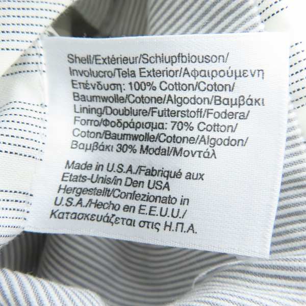 実際に弊社で買取させて頂いたBrooks Brothers/ブルックスブラザーズ ヘアラインストライプ3Bテーラードジャケット ホワイト×グレー/BB3の画像 5枚目