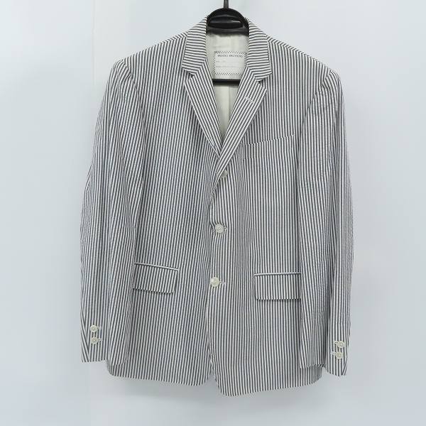 実際に弊社で買取させて頂いたBrooks Brothers/ブルックスブラザーズ ストライプ3Bテーラードジャケット ホワイト×ネイビー/BB3