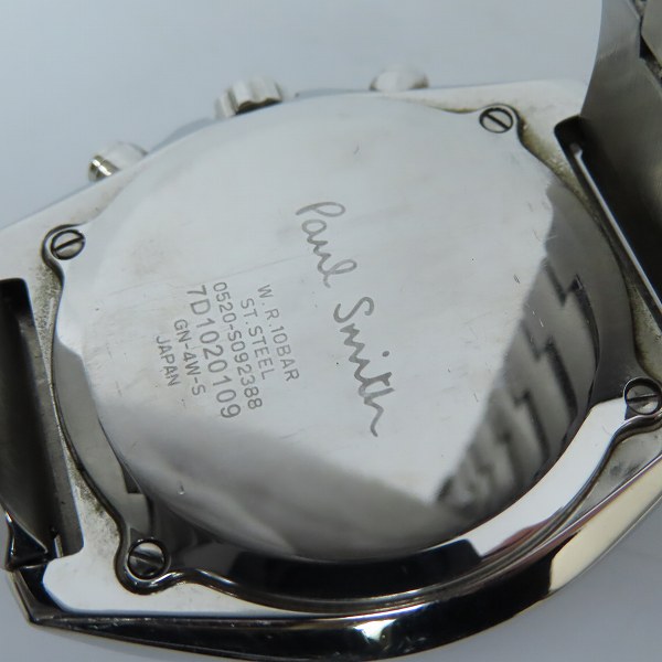 実際に弊社で買取させて頂いたPaulSmith/ポールスミス クロノグラフ クォーツ腕時計 0520-S092388の画像 4枚目