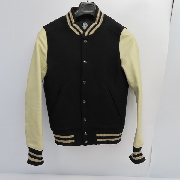 実際に弊社で買取させて頂いたACANTHUS/アカンサス 袖レザースタジャン アワードジャケット /M